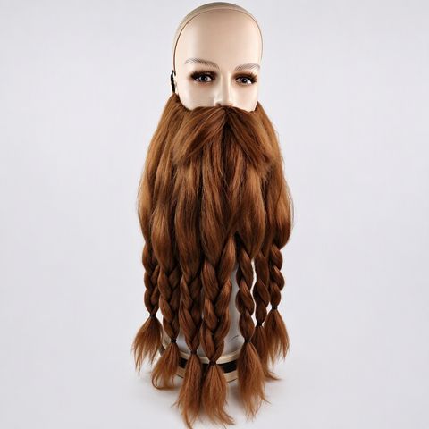 Realistic Novelty Viking Dwarf Pre-Styled Braided Synthetic view 2