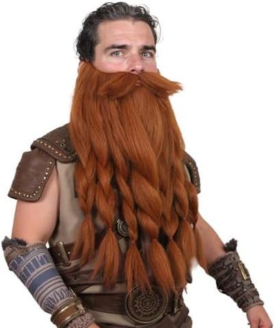 Realistic Novelty Viking Dwarf Pre-Styled Braided Synthetic view 3