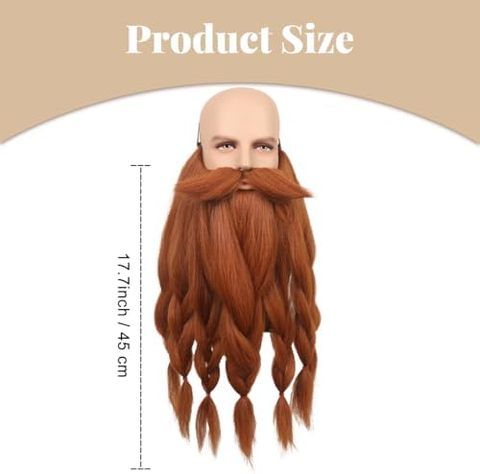 Realistic Novelty Viking Dwarf Pre-Styled Braided Synthetic view 4
