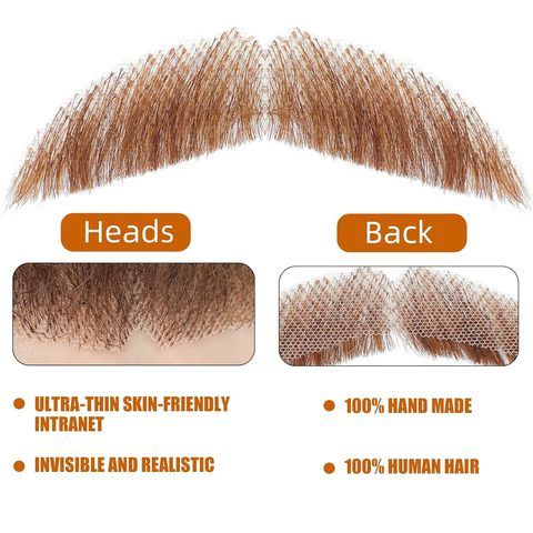 Natural Realistic 100% Human Hair Handmade Invisible Lace Fa view 8