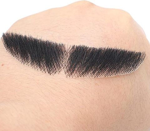 Realistic Full Hand Tied Invisible Lace Fake Beard & Goa view 6