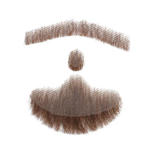 Fake Mustache Beard Natural Looking Human Hair Handmade Invi view 4