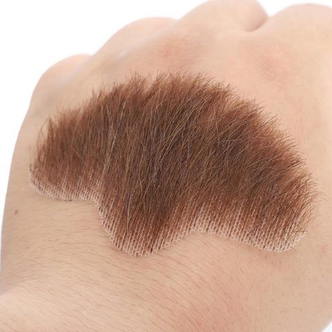 Fake Mustache Beard Natural Looking Human Hair Handmade Invi view 7