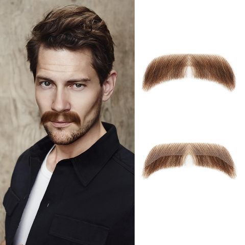 Beard & Mustache Set Realistic 100% Human Hair Hand-Tied view 2
