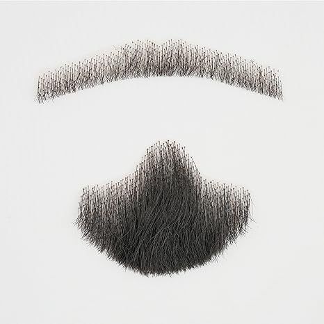 Black Human Hair Beard for Men Human Hair False Mustache Lac view 3