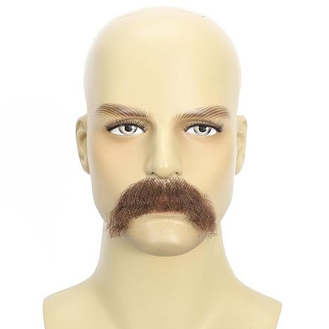 Real Hair Invisible Lifelike Fake Beard & Mustache for M view 5